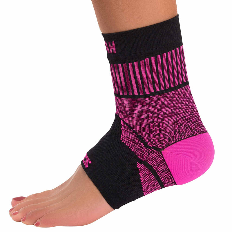 [Australia] - Zensah Ankle Support - Compression Ankle Brace - Great for Running, Soccer, Volleyball, Sports - Ankle Sleeve Helps Sprains, Tendonitis, Pain Medium Neon Pink 