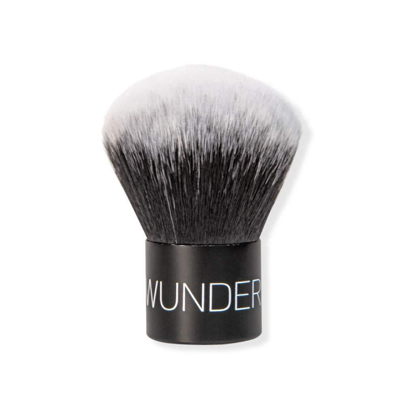 [Australia] - Wunder2 Kabuki Brush Makeup Rounded Brush Great For Face Powder Contour Blush Blending Finishing Setting Flawless Finish, Black 