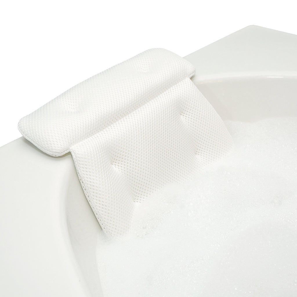 [Australia] - QuiltedAir Bath Pillow - Luxury Bathtub Pillow with 3D Air Mesh Technology, Machine Washable - Quick-Drying and Includes Washing Bag and Travel Case (Classic) 