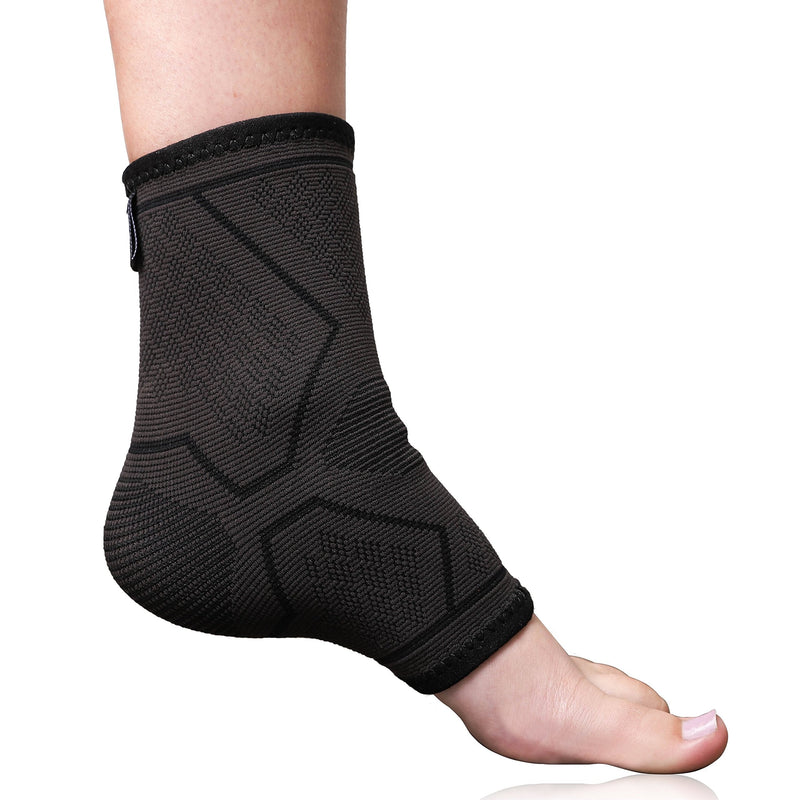 [Australia] - Fit Active Ankle Brace Support Sock for Men & Women | Compression Sleeve for Pain Relief, Plantar Fasciitis, Achilles Tendon Support, and Sprains Black Small 