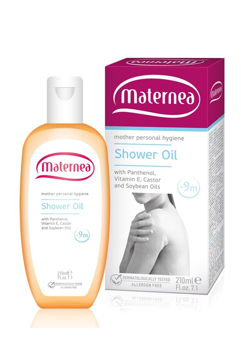 [Australia] - MATERNEA Shower Oil with Panthenol, Vitamin E, Castor and Soybean Oils (7.1 fl.oz. US) Allergen Free 