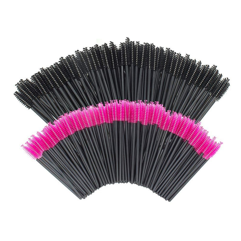 [Australia] - GoWorth 200 PCS Disposable Eyelash Mascara Brushes Makeup Brush Wands Applicator Makeup Kits(Rose Red & Black)… 200 Red & Black 