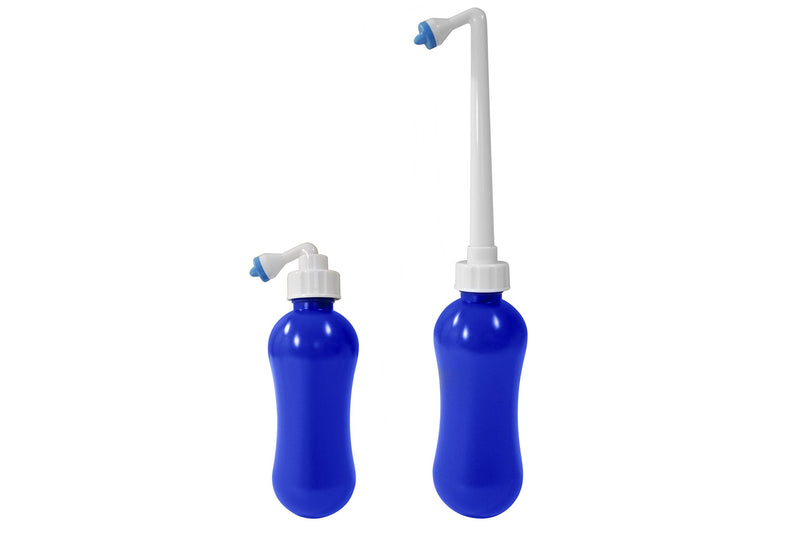 [Australia] - BOSS BIDET MINI perfect for home, travel, post partum. Great pressure, easy to use, high quality. Hot warm cold water. Angled retractable nozzle, discrete bag, compact 12.5 oz 380 ml blue 