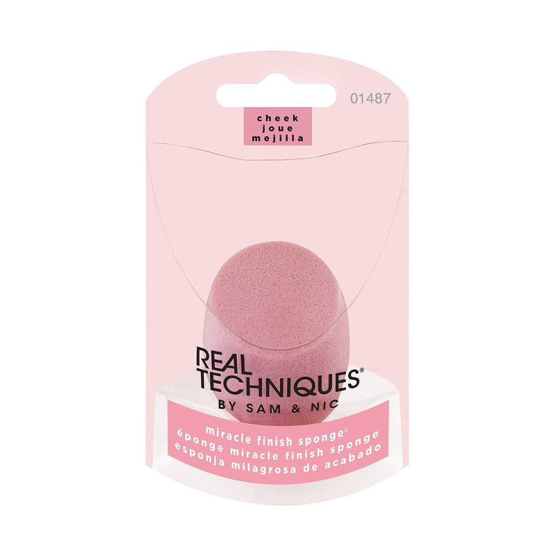 [Australia] - Real Techniques Cruelty Free Miracle Finish Sponge (Pack of 1) for a Natural Look, Ideal for Cream, Pressed Powder, & Liquid Blush, Latex Free (Packaging May Vary) 