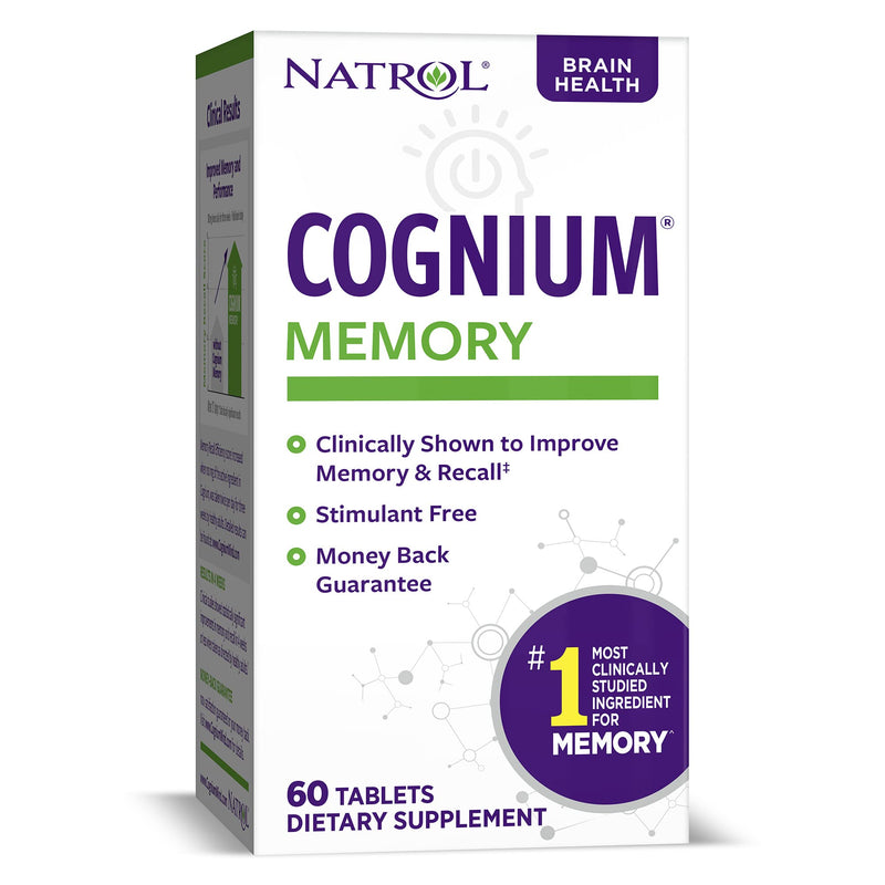 [Australia] - Natrol Cognium Tablets, Brain Health, Keeps Memory Strong, Shown to Improve Memory and Recall in Healthy Adults, Safe and Stimulant Free, 100mg, 60 Count 60 Count (Pack of 1) 