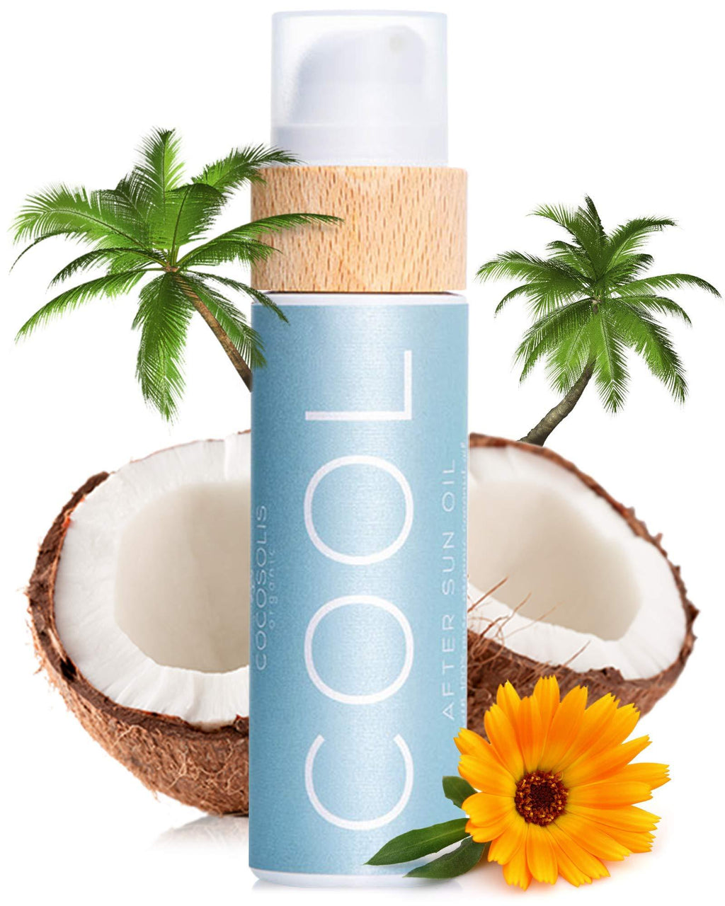 [Australia] - COCOSOLIS COOL After Sun Oil | Organic Oil for Tender Hydration and Recovery After Sun | Moisturising, Revitalising & Nourishing the Skin | 9 Raw Organic Oils for Smooth & Elastic Skin 