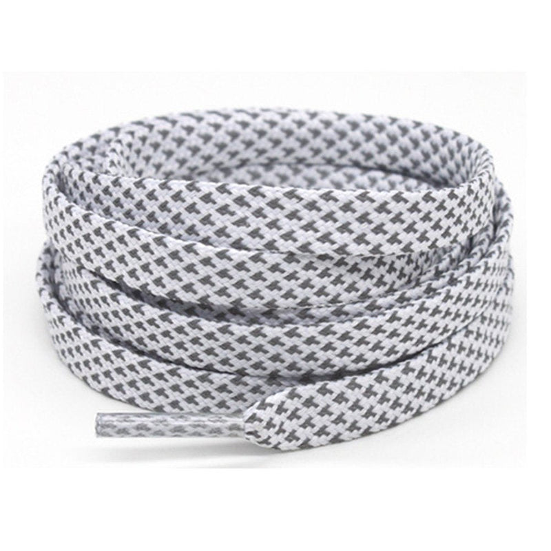 [Australia] - Xiazw Reflective Flat Shoe Laces for Sneakers，Boots，Running Shoes，Casual Shoes (2 Pair Pack) White 35.4''(90cm) 