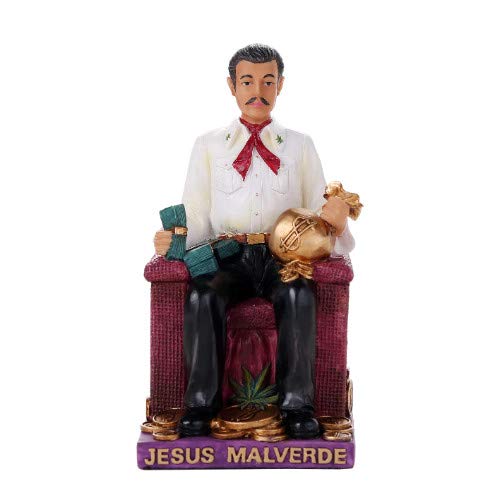 [Australia] - Pacific Giftware 6.5 Inch Jesus Malverde Folklore Statue Sinaloa Religious Figurine Mexico Estatua Figure 