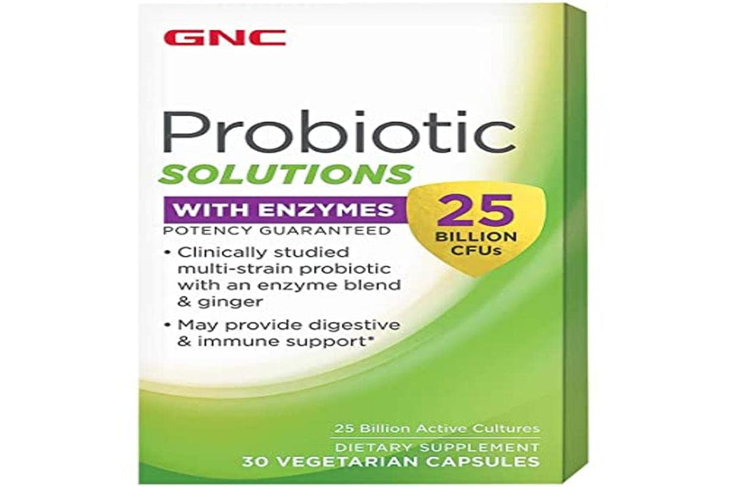 [Australia] - GNC Probiotic Solutions with Enzymes with 25 Billion CFUs, 30 Capsules, Daily Probiotic Support 1 