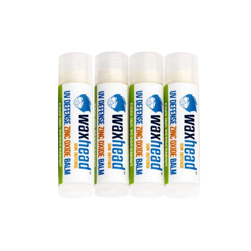 [Australia] - Waxhead Lip Balm Organic - Zinc Oxide Lip Balm SPF, Organic Lip Balm for Men, Reef Safe, Biodegradable, Lifeguard Lip Balm Sunscreen, Lip Sun Protection, Zinc Lip Balm, Lip Balm Zinc Oxide, (4 pack, Peppermint) 