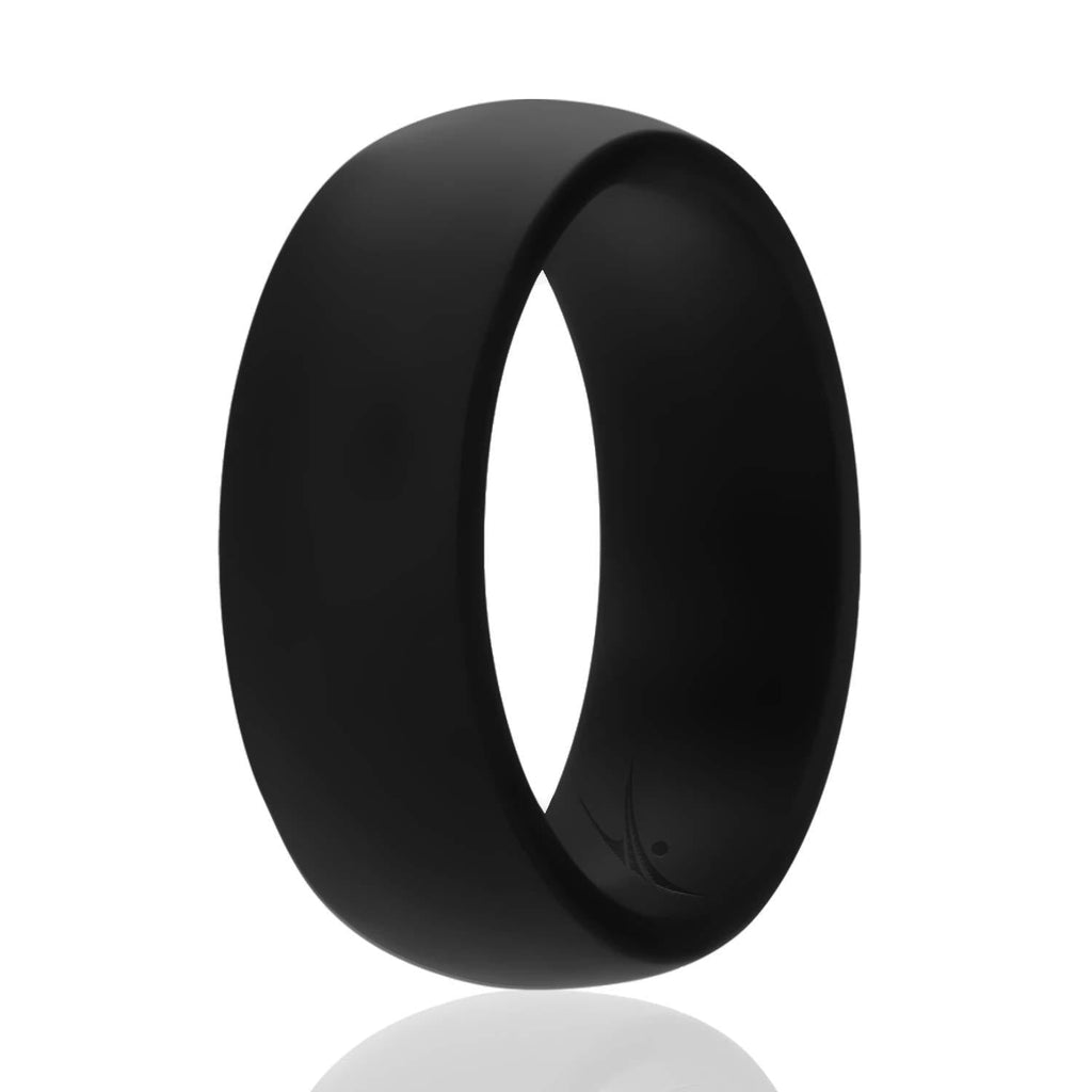 [Australia] - ROQ Silicone Wedding Ring for Men Affordable Silicone Rubber Band, 7 Pack, 4 Pack & Singles - Camo, Metal Look Silver, Black, Grey, Light Grey 6.5 - 7 (17.35mm) 