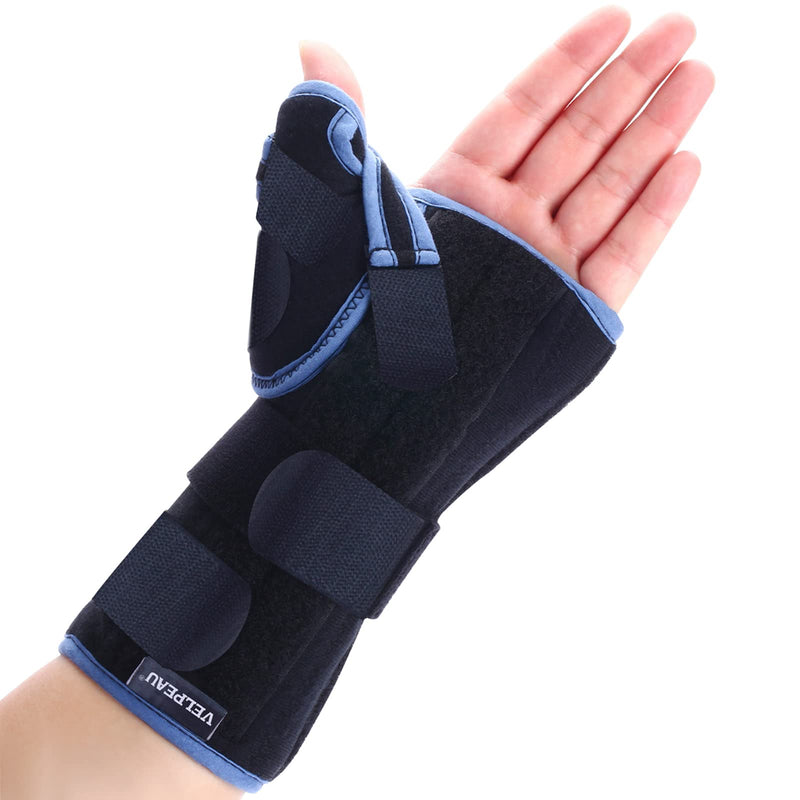 [Australia] - VELPEAU Wrist Brace with Thumb Spica Splint for De Quervain's Tenosynovitis, Carpal Tunnel Pain, Stabilizer for Tendonitis, Arthritis, Sprains & Fracture Forearm Support Cast (Regular, Left Hand -M) Medium (Pack of 1) Regular-left Hands 
