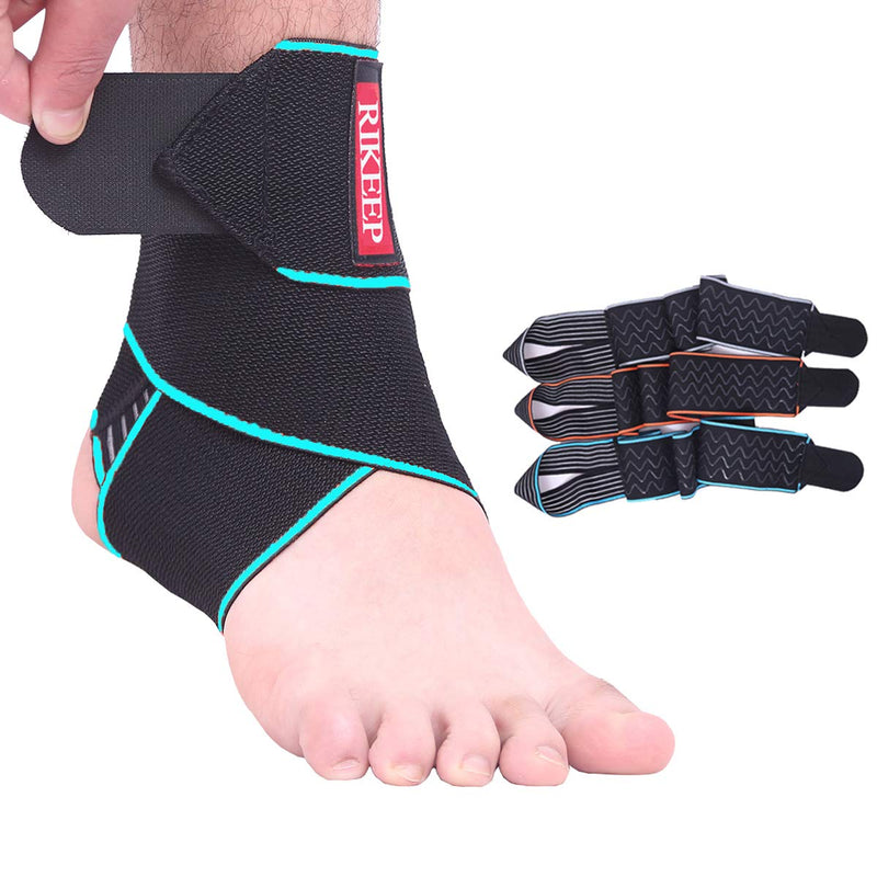 [Australia] - Ankle Support,Adjustable Ankle Brace Breathable Nylon Material Super Elastic and Comfortable,1 Size Fits all, Suitable for Sports (blue 1) blue 1 