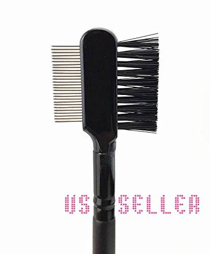 [Australia] - BeautyU&Me Steel Eyebrow Eyelash Dual-Comb Extension Brush Metal Comb Cosmetic Makeup Tool 