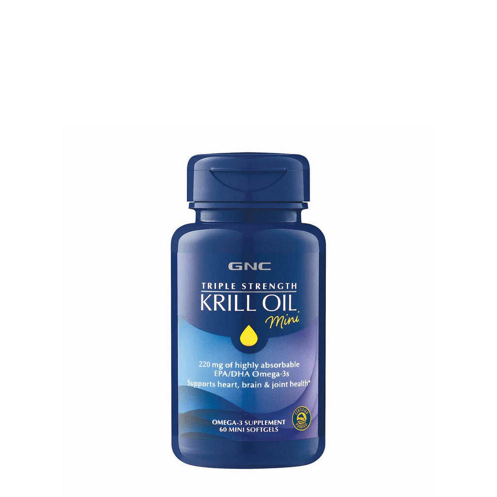 [Australia] - GNC Triple Strength Krill Oil Mini, 60 Softgels, for Join, Skin, Eye, and Heart Health 