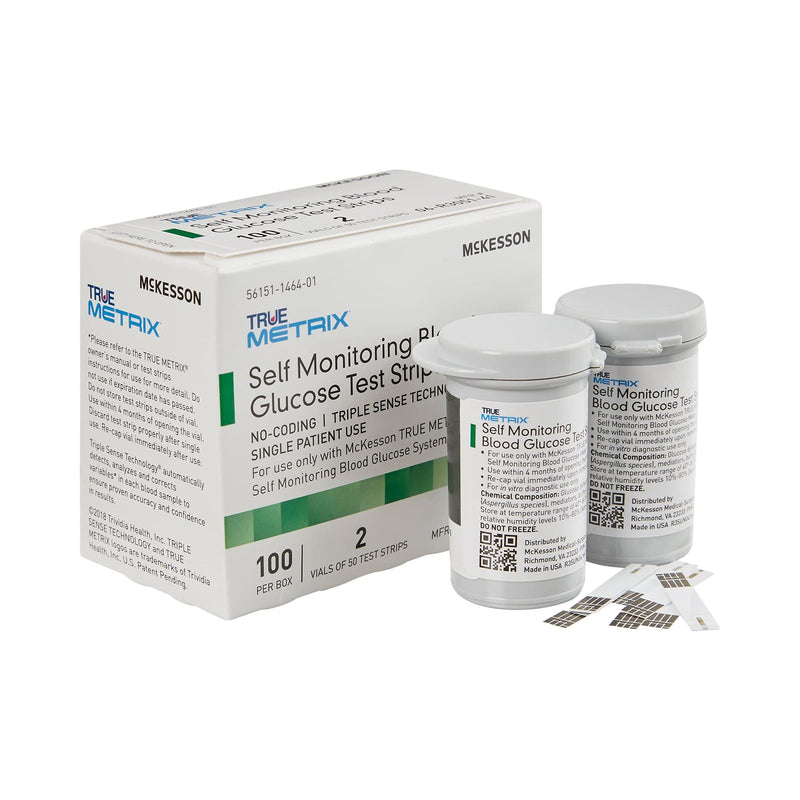 [Australia] - McKesson 06-R3051-41 True Metrix Self Monitoring Blood Glucose Test Strip, Box of 100 