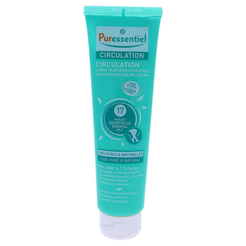 [Australia] - Puressentiel Circulation Moisturizing Cooling Cream - 100% Pure And Natural Oils - Alcohol Free - Supports Circulation - Provides Instant, Lasting Relief For Tired Legs, Ankles And Feet - 100 Ml 