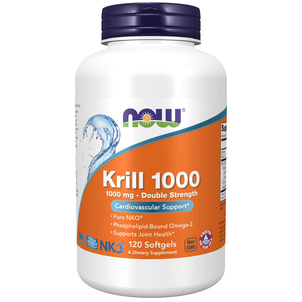 [Australia] - NOW Supplements, Neptune Krill, Double Strength 1000 mg, Phospholipid-Bound Omega-3, 120 Softgels 