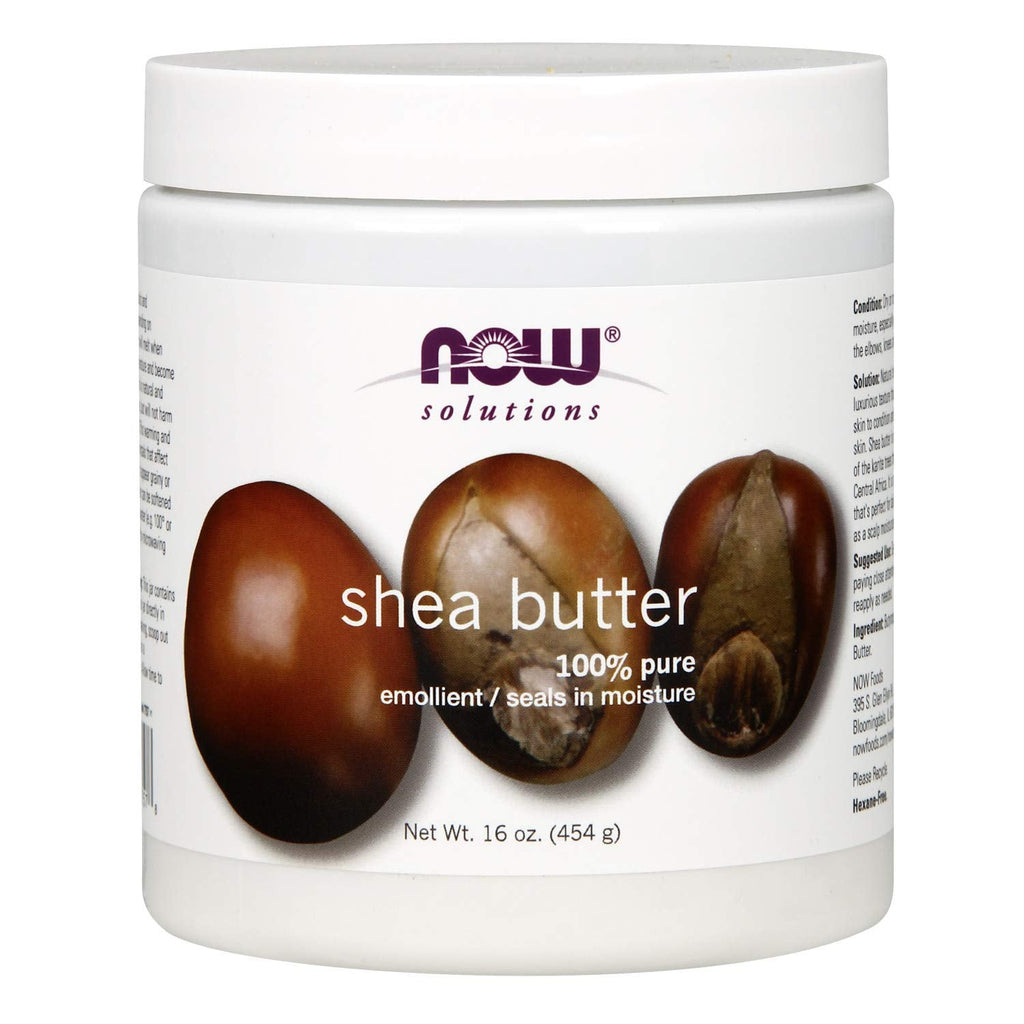 [Australia] - NOW Solutions, Shea Butter, Skin Emollient, Seals in Moisture for Dry Rough Skin, 16-Ounce 1 Pound (Pack of 1) 