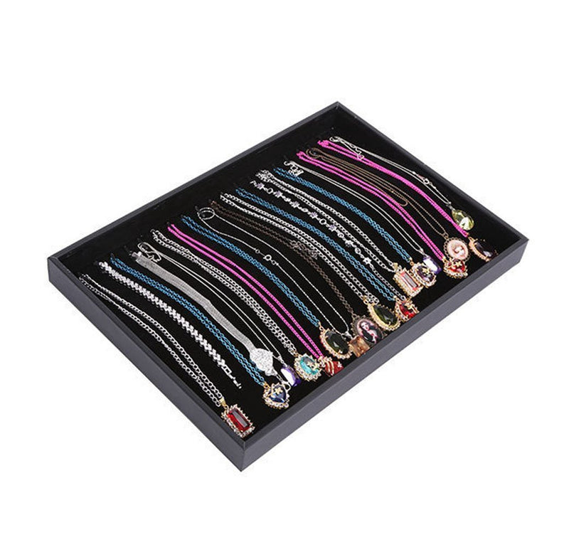 [Australia] - Homanda Black Velvet 20 Hook Necklace Jewelry Tray Display Showcase Organizer Case 
