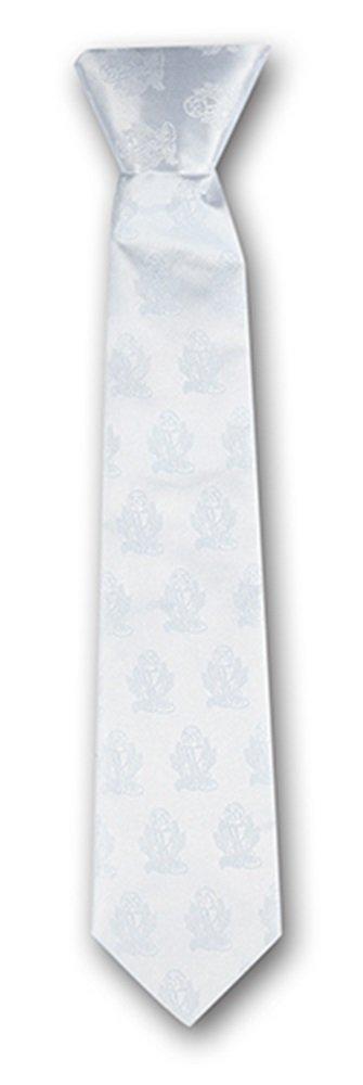[Australia] - Boys First Communion White Embroidered Necktie Accessory, 14 Inch 