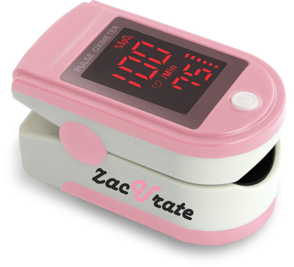 [Australia] - Zacurate Pro Series 500DL Fingertip Pulse Oximeter and Blood Oxygen Saturation Monitor (Blushing Pink) 