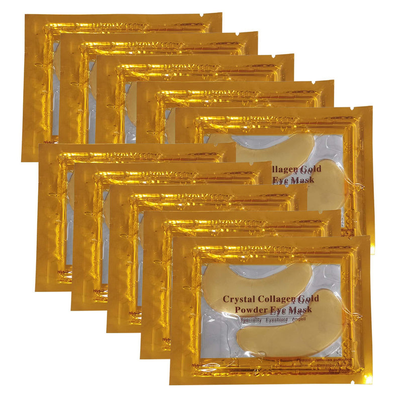 [Australia] - Vandarllin24K Gold Powder Gel Collagen Eye Masks Sheet Patch, Remove Bags,Dark Circles &Puffiness,Reduce Wrinkle,Moisturising,Hydrating,Uplifting Whitening,for Blackheads (10 Pairs) 10 Count 
