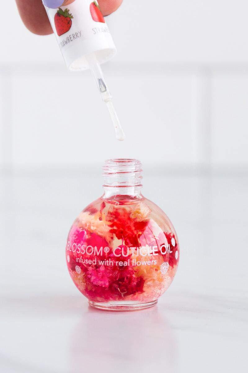 [Australia] - Blossom Scented Cuticle Oil (0.42 oz) infused with REAL flowers - made in USA (Strawberry) 0.42 Fl Oz (Pack of 1) 