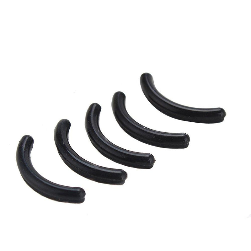 [Australia] - 5PCS/18PCS Silicone Replacement Cushion Eyelash Curler Rubber Refills Pad Makeup Tool for Most Eyelash Curler (Black(5PCS)) Black(5PCS) 