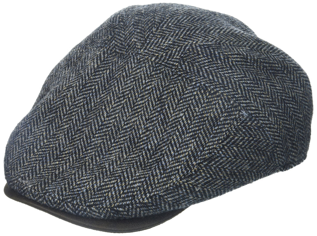 [Australia] - Henschel Men's Herringbone New Shape Ivy Hat with Suede Visor X-Large Gray 