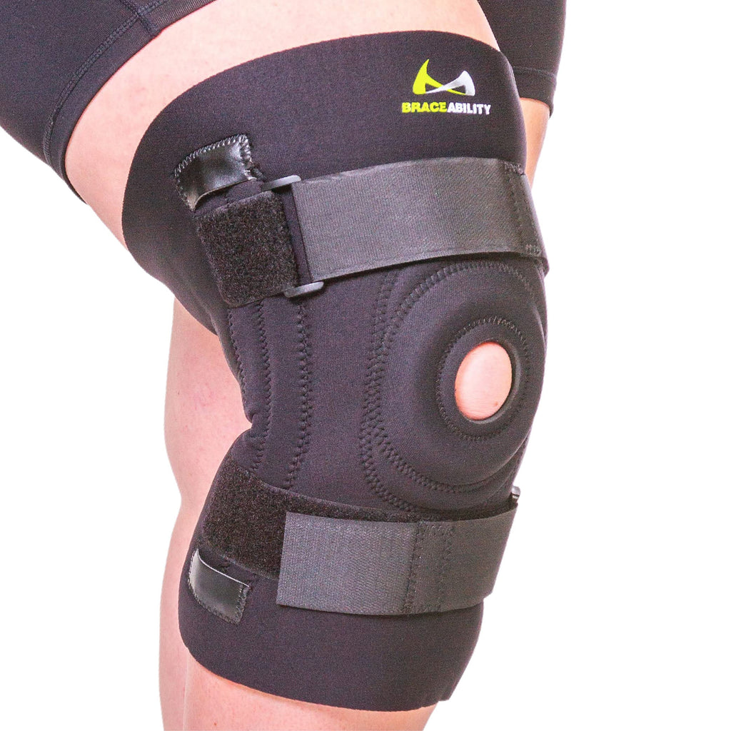 [Australia] - BraceAbility Knee Brace for Large Legs and Bigger People with Wide Thighs - Kneecap Protection Pad Treats Patellar Tendonitis, Chondromalacia, Patellofemoral Pain, Instability and Dislocation (4XL) 4X-Large (Pack of 1) 