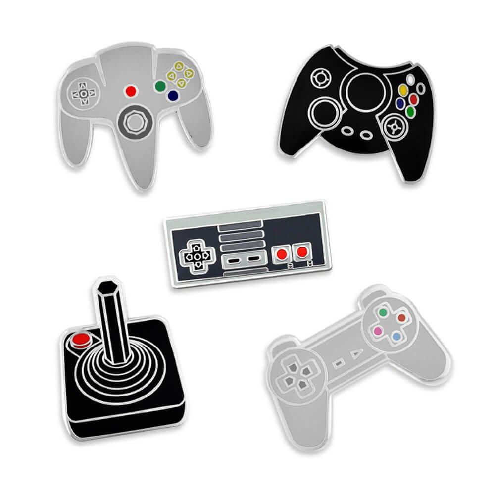 [Australia] - PinMart Retro Video Gaming Original Controller Enamel Lapel Pin Set 