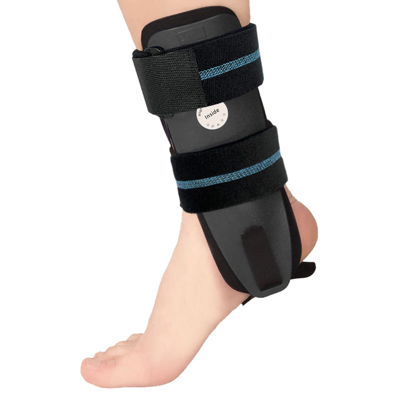 [Australia] - VELPEAU Ankle Brace - Stirrup Ankle Splint - Adjustable Rigid Stabilizer for Sprains, Tendonitis, Post-Op Cast Support and Injury Protection for Women and Men (Foam Pads, Large - Right Foot) Foam Pads-Right Foot Large (Pack of 1) 