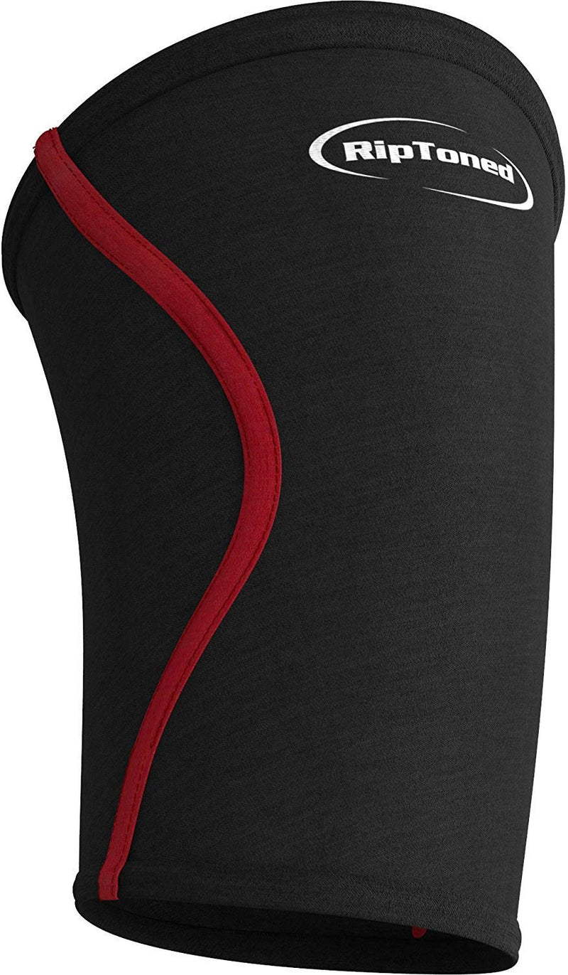 [Australia] - Elbow Sleeve (1) - By Rip Toned - Compression Support Brace for Weightlifting, Powerlifting, Xfit, Strength Training, Pain, Tendonitis, Arthritis. Men & Women (SEE SIZING GUIDE - XXL) Black 