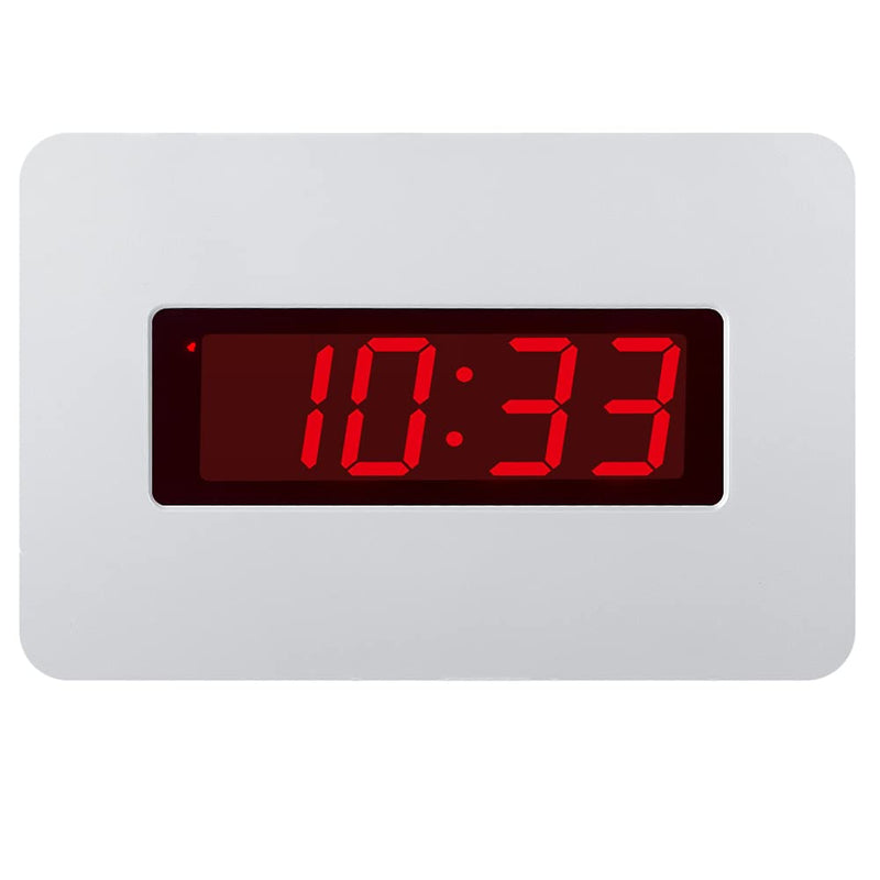 [Australia] - ChaoRong Silent Digital Alarm Clock Wall Clock for Bedrooms Operated by Battery Only, Coming with Back Clip. You Can Place It on Desk Or Wall（White） White 