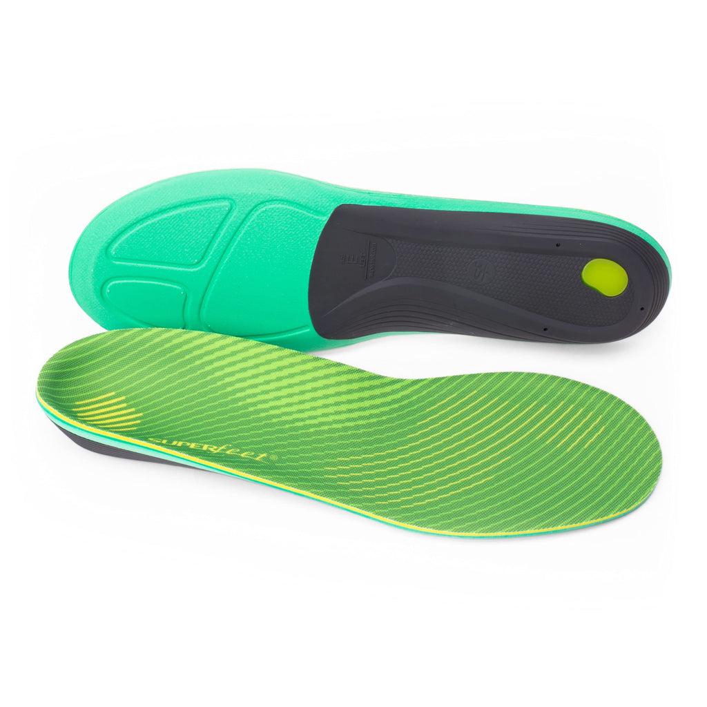 [Australia] - Superfeet RUN Comfort - Carbon Fiber Orthotic Shoe Insoles - High Arch Support for Running Shoes - 11.5-13 Men / 12.5-14 Women Citron 