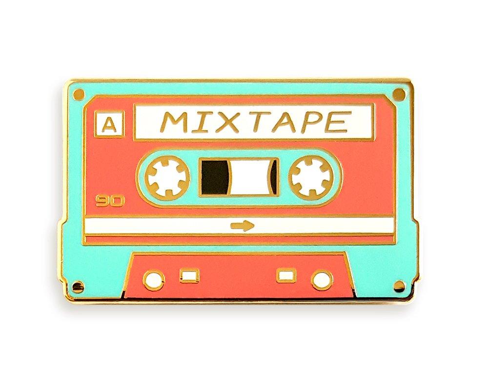 [Australia] - Pinsanity Retro Cassette Mixtape Enamel Lapel Pin 