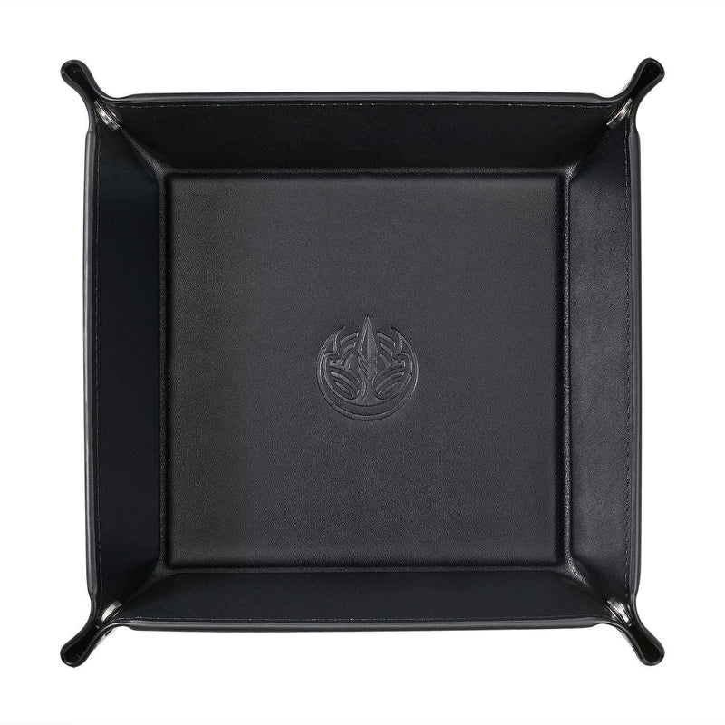 [Australia] - OARIE Men Valet Tray,Jewelry Tray Key PU Leather Valet Tray Box, Fully PU Leather Storage Tray(Black) Black_S 