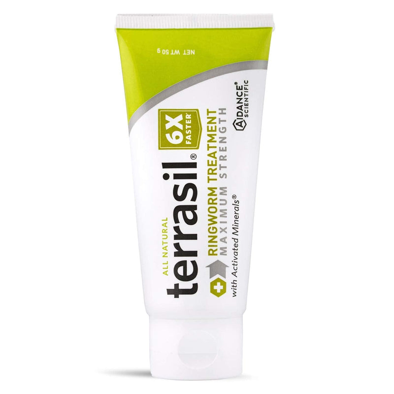 [Australia] - terrasil Ringworm Treatment MAX - 6X Faster Patented Natural Anti-Fungal Ointment for Itching Burning Pain Inflammation & Ringworm Infection (50 gram) 