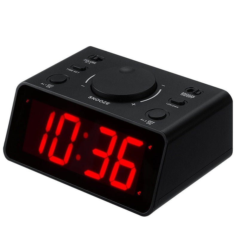 [Australia] - Alarm Clock, Dual Alarm, Adjustable Alarm Volume & Led Brightness, Snooze, Battery Operated, Simple Bedside Digital Clocks for Seniors, Teens, Kids, Bedside Desk, Sleep Timer, Bedroom Eclectic 