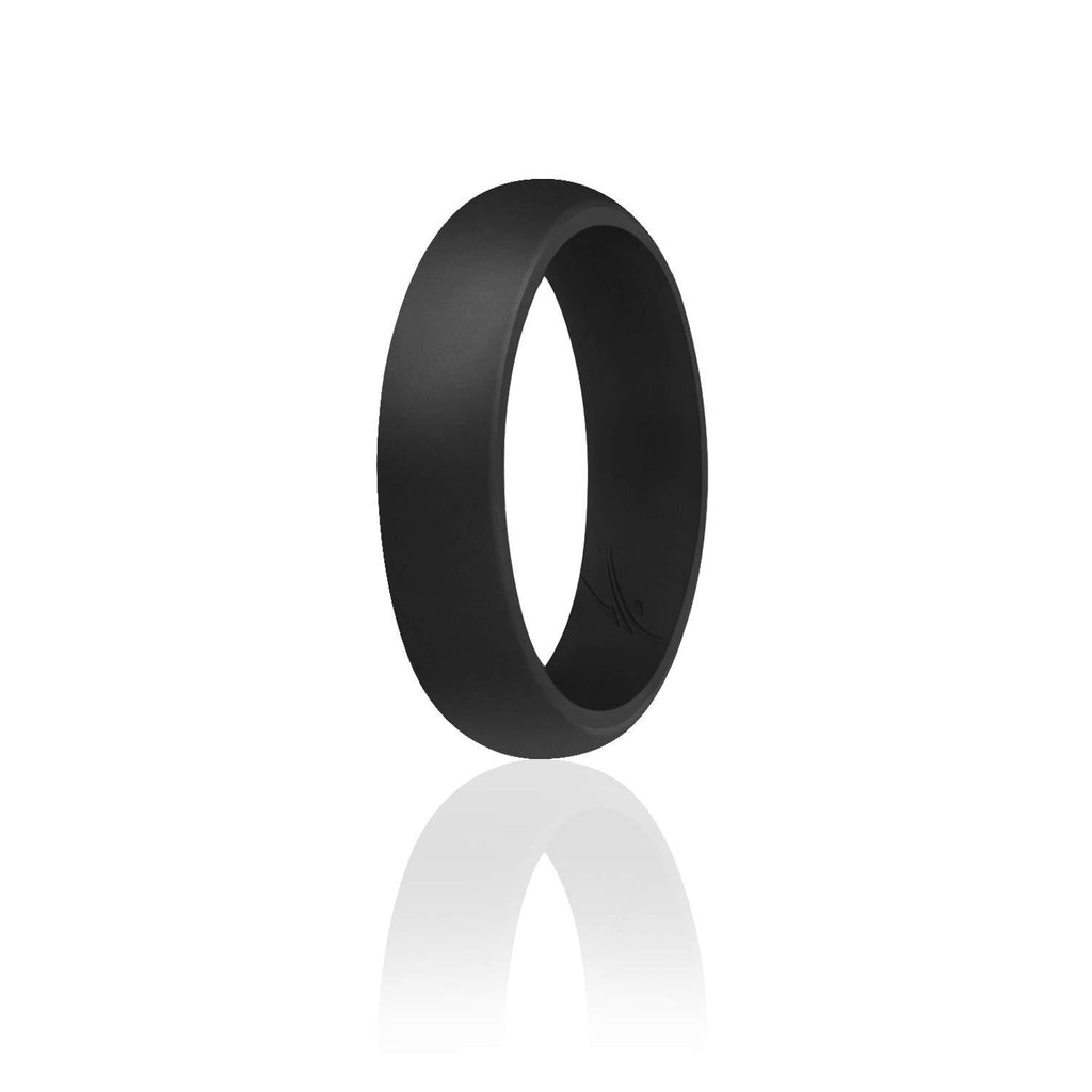 [Australia] - ROQ Silicone Wedding Ring For Women, Affordable Silicone Rubber Wedding Bands, 7 Packs, 4 Pack & Singles - Glitters & Metallic - Rose Gold, Silver, Pink, Black, Blue 3.5-4 (15.3mm) 