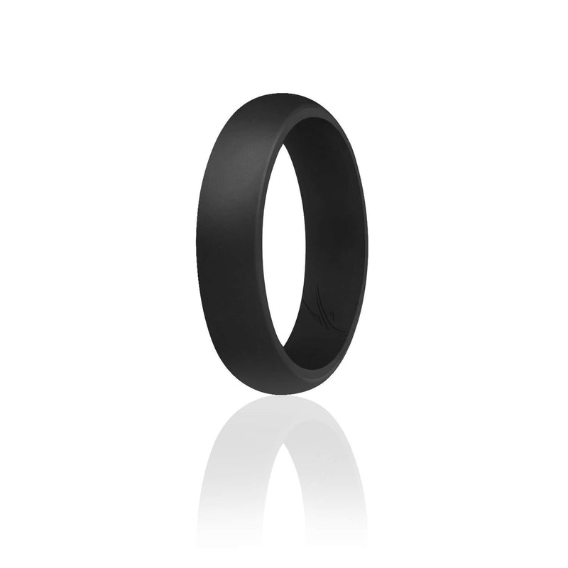 [Australia] - ROQ Silicone Wedding Ring For Women, Affordable Silicone Rubber Wedding Bands, 7 Packs, 4 Pack & Singles - Glitters & Metallic - Rose Gold, Silver, Pink, Black, Blue 3.5-4 (15.3mm) 