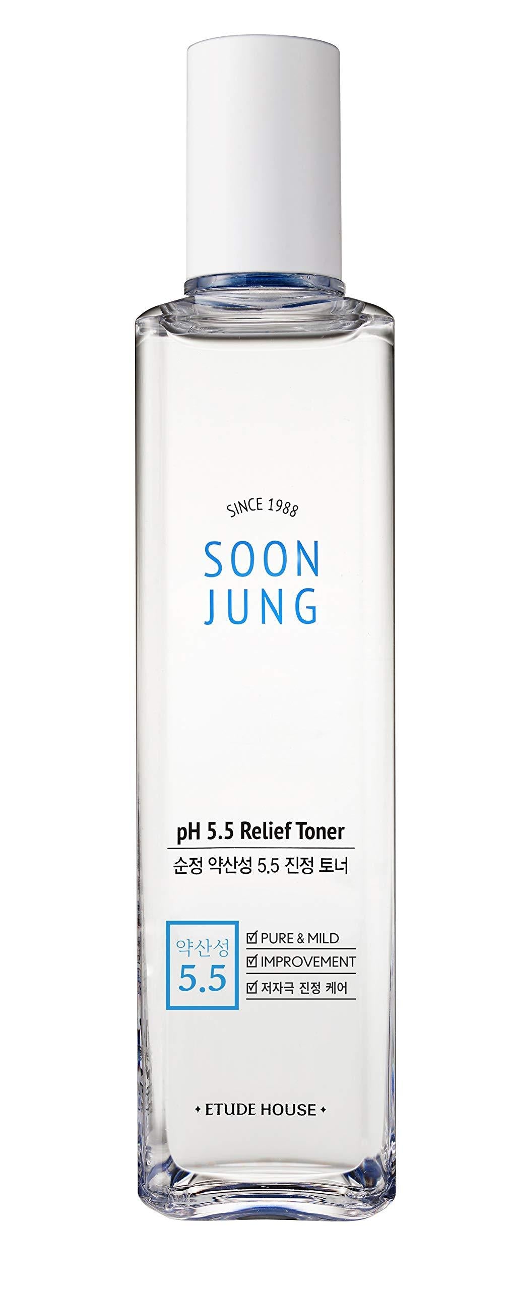 [Australia] - ETUDE HOUSE Soonjung pH5.5 Relief Toner (180ml) | Skin Care Solution | Low PH Toner for Sensitive Skin | Non-Comedogenic, Hypoallergenic & Fragrance Free Moisturizer for Face 6.09 Fl Oz (Pack of 1) 