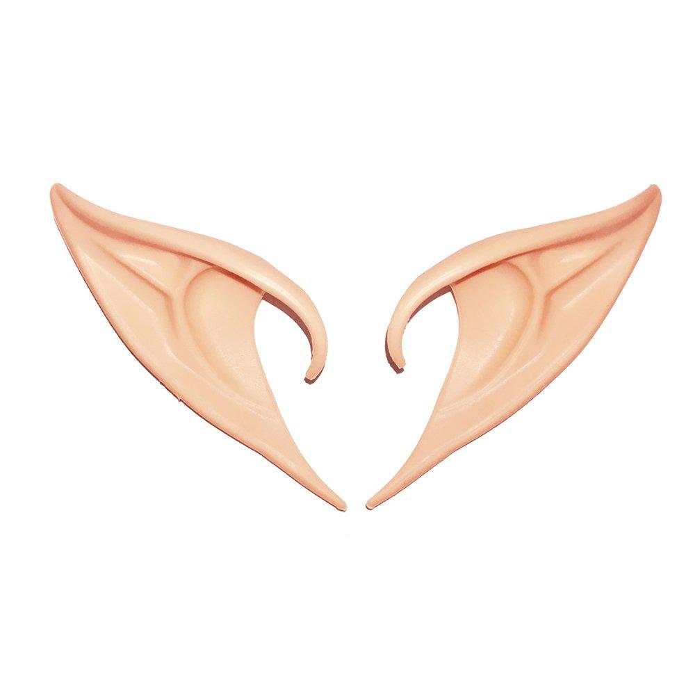 [Australia] - Secaden Cosplay Fairy Pixie Elf Ears Soft Pointed Ears Tips Anime Party Dress Up Costume Accessories (Long Style) Long Style 