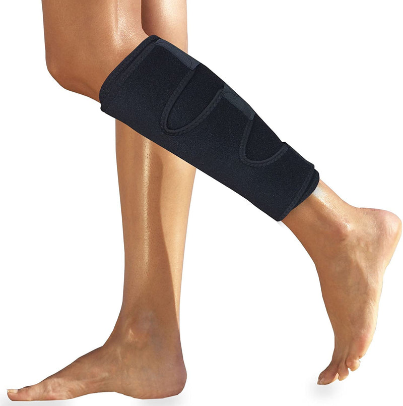 [Australia] - Calf Brace for Torn Calf Muscle and Shin Splint Relief - Calf Compression Sleeve for Lower Leg Injury, Strain, Tear - Runners Neoprene Splints Wrap for Men and Women 