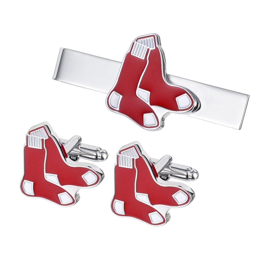 [Australia] - Promotioneer Men's The Team Logo Symbol Series Cufflinks and Tie Clip Tie Bar 1 
