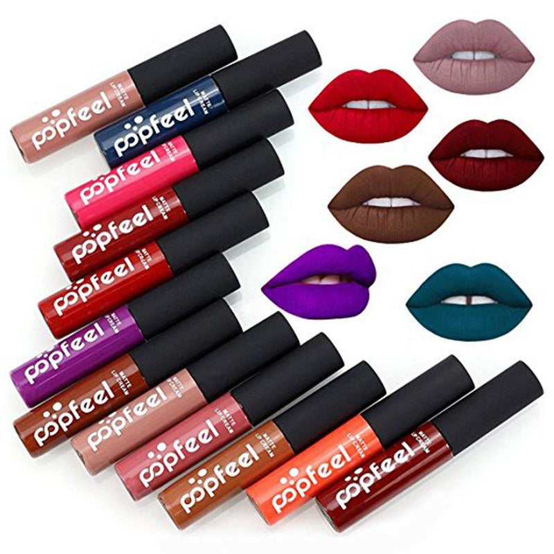 [Australia] - DONGXIUB Lip Gloss -12 Colors Set Waterproof Long Lasting Madly Matte Lip Gloss Liquid Lipstick Beauty Makeup Cosmetics 