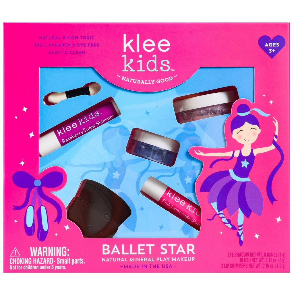 [Australia] - Luna Star Naturals Klee Kids Natural Mineral Makeup 4 Piece Kit, Ballet Star 