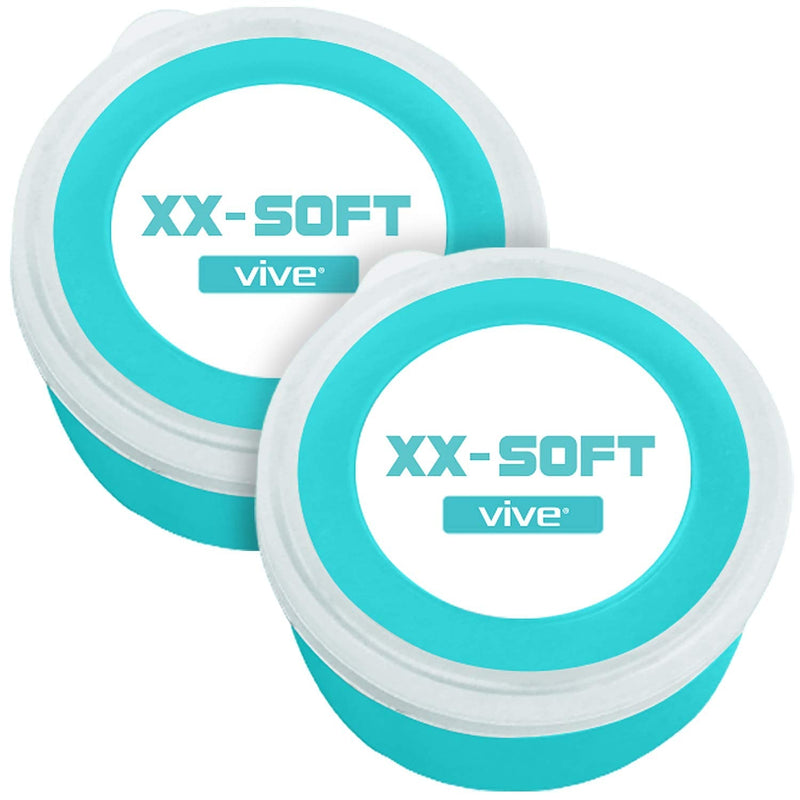 [Australia] - Vive Therapy Putty, Occupational Hand Tools (2 Pack) - Sensory Stress Relief - for Physical Exercise, Finger Pain, Grip Strength, Rehab, Arthritis, Adults, Forearms, Fidgeting, Motor Skills Teal (Xx-soft) 