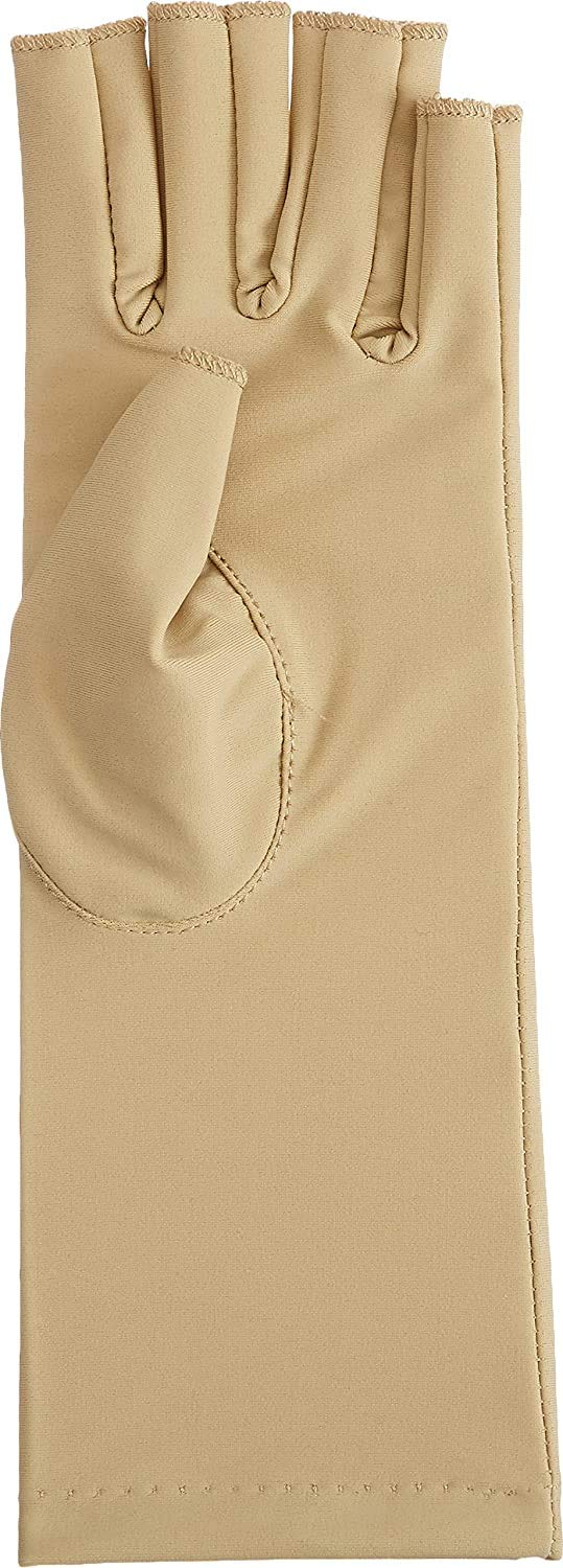 [Australia] - Rolyan 55225 Compression Glove, Fingerless Compression Glove for Arthritis for Men & Women, Arthritis Compression Gloves for Carpal Tunnel, Compression Glove for Swelling, Left Hand, Small Small - Open Finger 